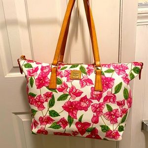 Poppy flower Dooney and Burke.  17” w x 11” h